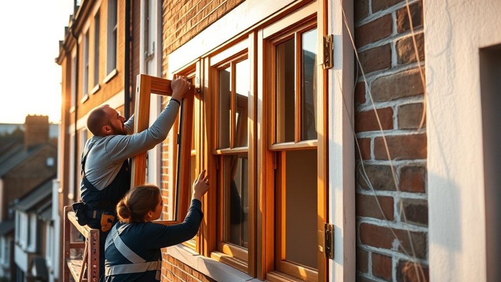Wooden Window Installation Highgate